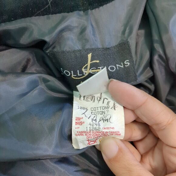 Vintage JS Collections 80s Glam Goth Black Velvet Evening Swing Coat medium - Picture 3 of 4